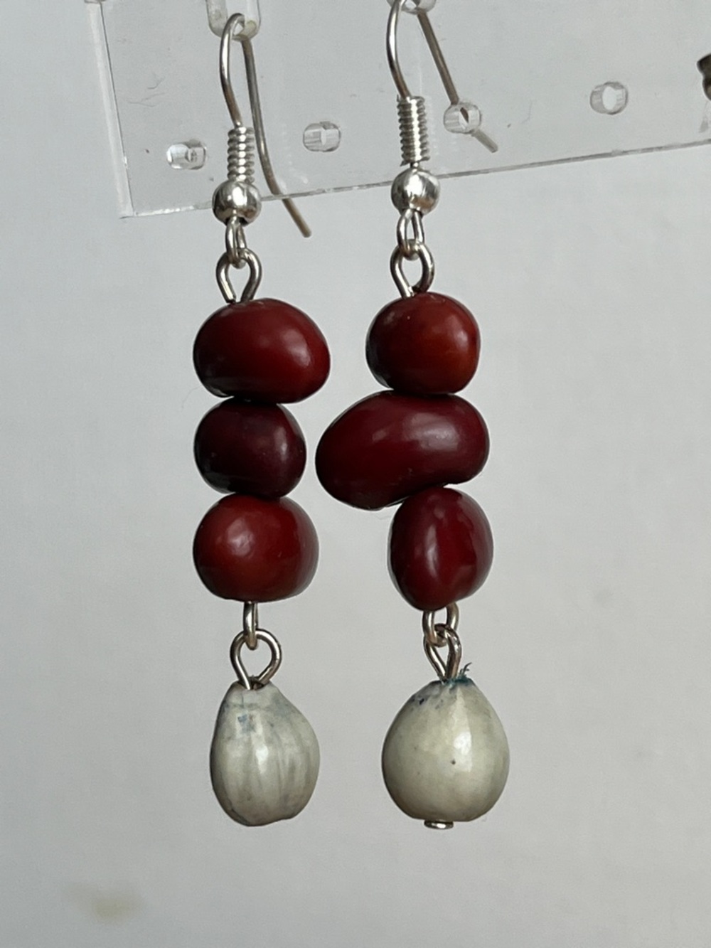 Handmade seed earrings
